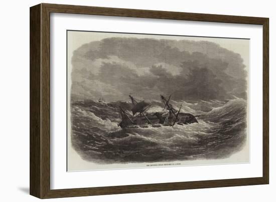 The Crocodile Indian Troop-Ship in a Storm-Edwin Weedon-Framed Giclee Print