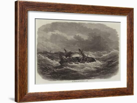 The Crocodile Indian Troop-Ship in a Storm-Edwin Weedon-Framed Giclee Print