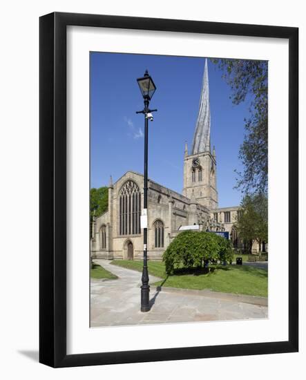 The Crooked Spire of St. Mary and All Saints Church, Chesterfield, Derbyshire, England, UK, Europe-Frank Fell-Framed Photographic Print