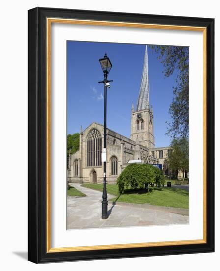 The Crooked Spire of St. Mary and All Saints Church, Chesterfield, Derbyshire, England, UK, Europe-Frank Fell-Framed Photographic Print