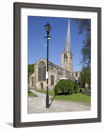 The Crooked Spire of St. Mary and All Saints Church, Chesterfield, Derbyshire, England, UK, Europe-Frank Fell-Framed Photographic Print