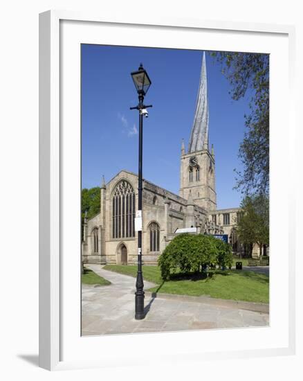 The Crooked Spire of St. Mary and All Saints Church, Chesterfield, Derbyshire, England, UK, Europe-Frank Fell-Framed Photographic Print