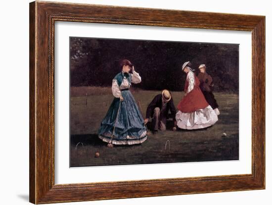 The Croquet Game-Winslow Homer-Framed Giclee Print