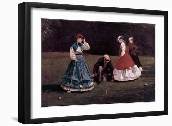 The Croquet Game-Winslow Homer-Framed Giclee Print