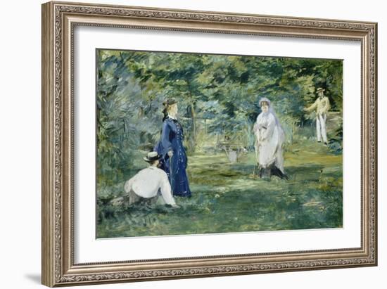 The Croquet Party, 1873-Edouard Manet-Framed Giclee Print