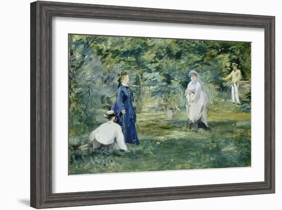 The Croquet Party, 1873-Edouard Manet-Framed Giclee Print