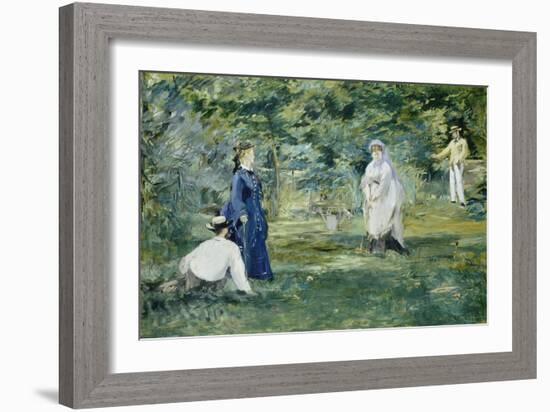 The Croquet Party, 1873-Edouard Manet-Framed Giclee Print