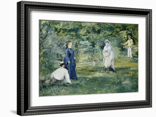 The Croquet Party, 1873-Edouard Manet-Framed Giclee Print