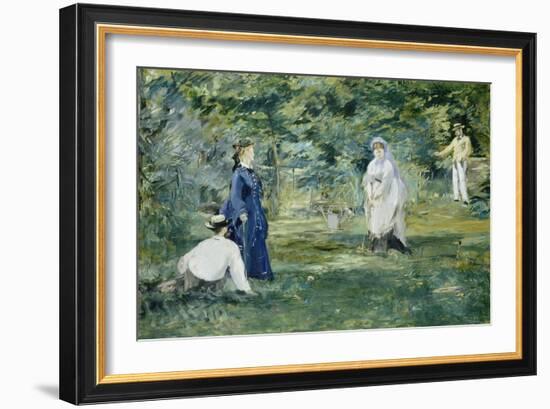 The Croquet Party, 1873-Edouard Manet-Framed Giclee Print