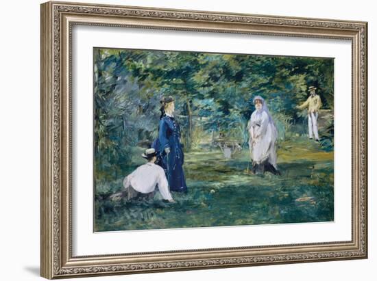 The Croquet Party (La Partie De Croque)-Edouard Manet-Framed Giclee Print