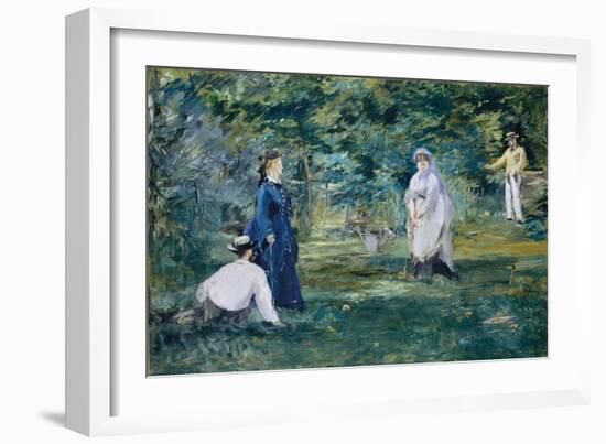 The Croquet Party (La Partie De Croque)-Edouard Manet-Framed Giclee Print