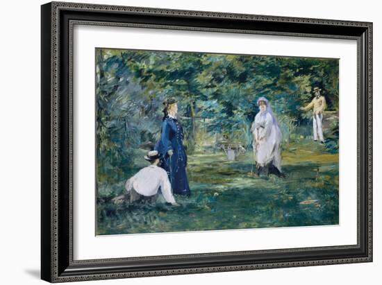 The Croquet Party (La Partie De Croque)-Edouard Manet-Framed Giclee Print