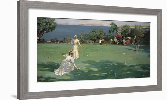 The Croquet Party-Sir John Lavery-Framed Premium Giclee Print