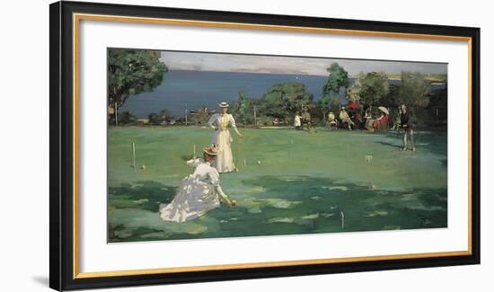 The Croquet Party-Sir John Lavery-Framed Premium Giclee Print