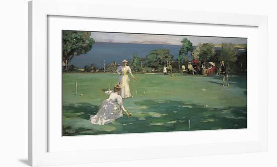 The Croquet Party-Sir John Lavery-Framed Premium Giclee Print