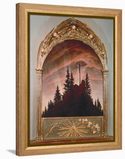 The Cross in the Mountains, 1808 (For the Private Chapel of the Earl Von Thun in Tetschen)-Caspar David Friedrich-Framed Premier Image Canvas