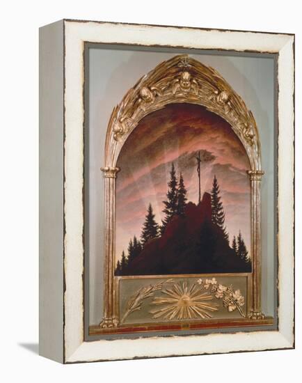 The Cross in the Mountains, 1808 (For the Private Chapel of the Earl Von Thun in Tetschen)-Caspar David Friedrich-Framed Premier Image Canvas