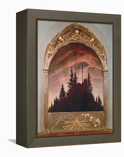 The Cross in the Mountains, 1808 (For the Private Chapel of the Earl Von Thun in Tetschen)-Caspar David Friedrich-Framed Premier Image Canvas