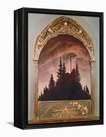 The Cross in the Mountains, 1808 (For the Private Chapel of the Earl Von Thun in Tetschen)-Caspar David Friedrich-Framed Premier Image Canvas