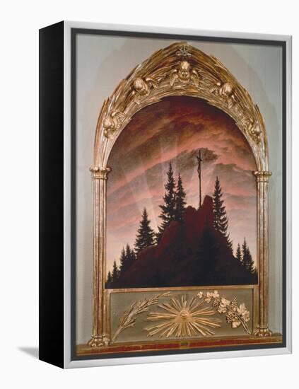 The Cross in the Mountains, 1808 (For the Private Chapel of the Earl Von Thun in Tetschen)-Caspar David Friedrich-Framed Premier Image Canvas