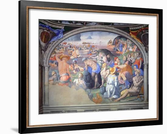 The Crossing of the Red Sea, 1555-Agnolo Bronzino-Framed Giclee Print