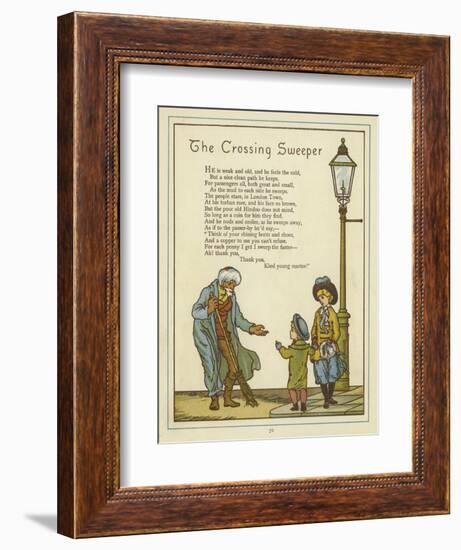 The Crossing Sweeper-Thomas Crane-Framed Giclee Print