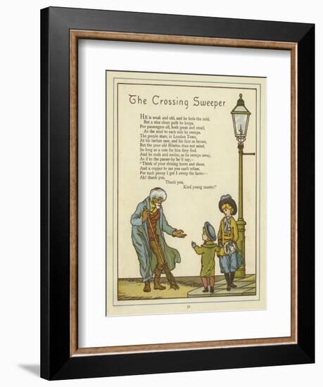 The Crossing Sweeper-Thomas Crane-Framed Giclee Print