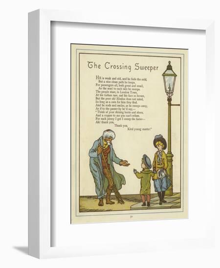 The Crossing Sweeper-Thomas Crane-Framed Giclee Print