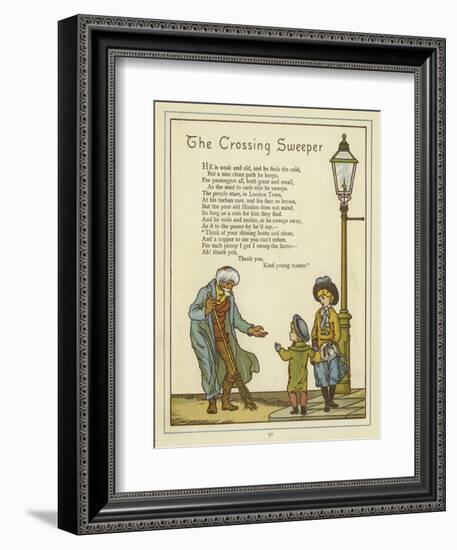 The Crossing Sweeper-Thomas Crane-Framed Giclee Print