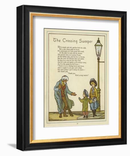 The Crossing Sweeper-Thomas Crane-Framed Giclee Print