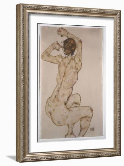 The Crouch, 1915-Egon Schiele-Framed Giclee Print