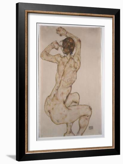 The Crouch, 1915-Egon Schiele-Framed Giclee Print