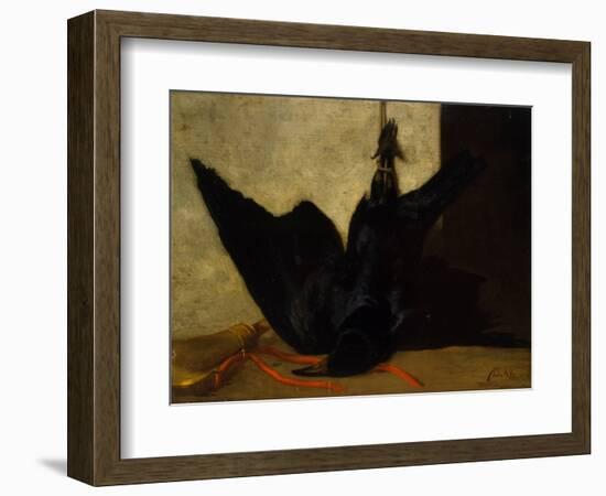 The Crow, 1849 (Oil on Panel)-Francois Bonvin-Framed Giclee Print