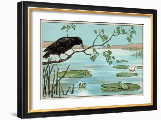 The Crow and the Frog-null-Framed Premium Giclee Print