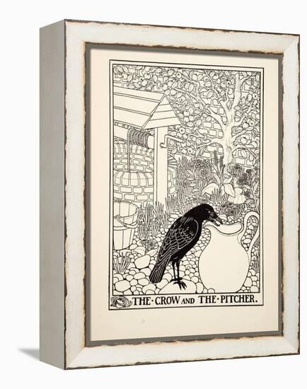 The Crow and the Pitcher, from A Hundred Fables of Aesop, Pub.1903 (Engraving)-Percy James Billinghurst-Framed Premier Image Canvas