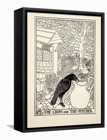 The Crow and the Pitcher, from A Hundred Fables of Aesop, Pub.1903 (Engraving)-Percy James Billinghurst-Framed Premier Image Canvas