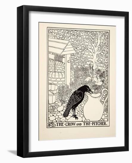 The Crow and the Pitcher, from A Hundred Fables of Aesop, Pub.1903 (Engraving)-Percy James Billinghurst-Framed Giclee Print