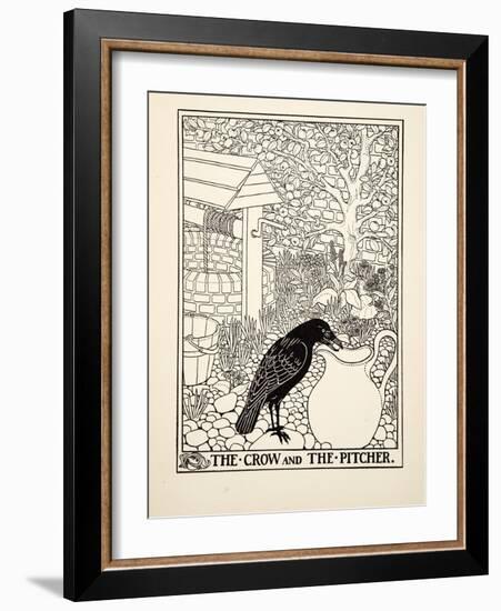 The Crow and the Pitcher, from A Hundred Fables of Aesop, Pub.1903 (Engraving)-Percy James Billinghurst-Framed Giclee Print