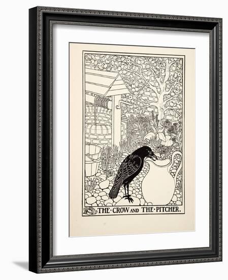 The Crow and the Pitcher, from A Hundred Fables of Aesop, Pub.1903 (Engraving)-Percy James Billinghurst-Framed Giclee Print