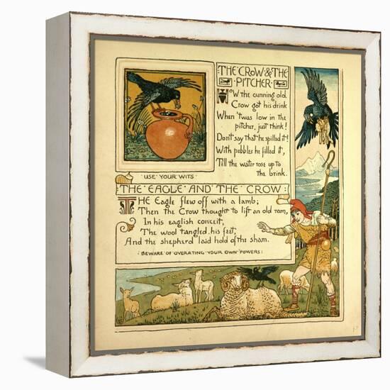 The Crow and the Pitcher the Eagle and the Crow-null-Framed Premier Image Canvas