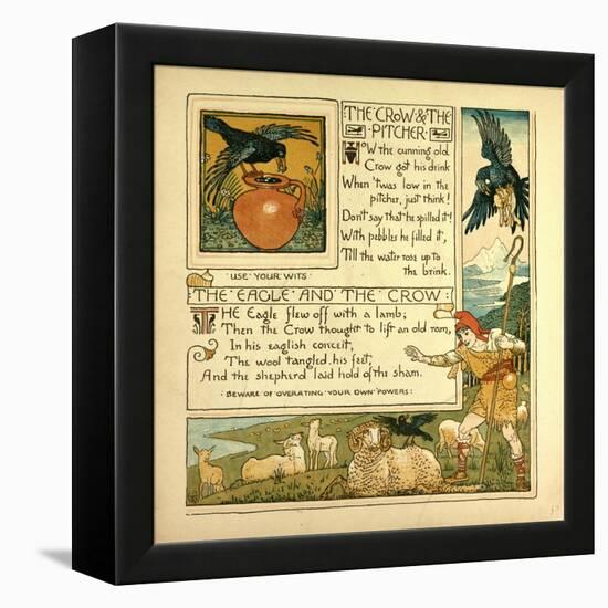 The Crow and the Pitcher the Eagle and the Crow-null-Framed Premier Image Canvas