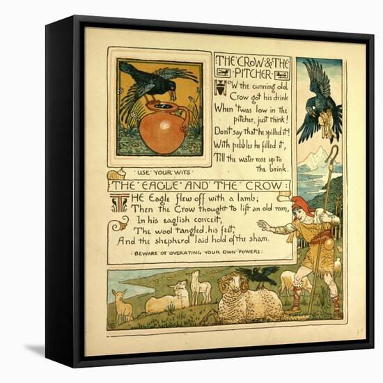 The Crow and the Pitcher the Eagle and the Crow-null-Framed Premier Image Canvas