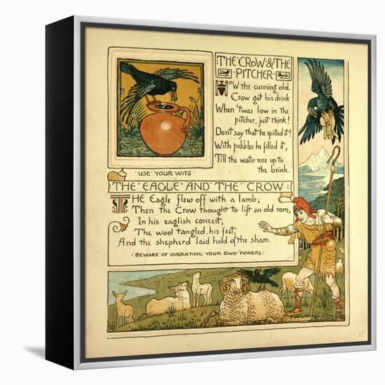 The Crow and the Pitcher the Eagle and the Crow-null-Framed Premier Image Canvas