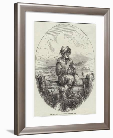 The Crow-Boy's Christmas Lunch-Hablot Knight Browne-Framed Giclee Print