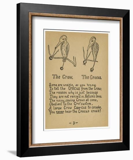 The Crow. The Crocus.-Robert Williams Wood-Framed Art Print