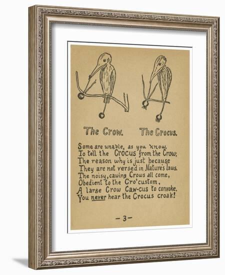 The Crow. The Crocus.-Robert Williams Wood-Framed Art Print
