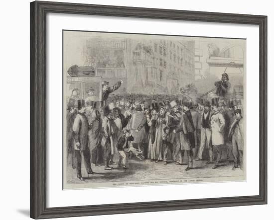 The Crowd at Baltimore Waiting for Mr Lincoln, President of the United States-Thomas Nast-Framed Giclee Print