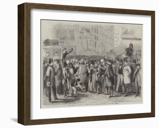 The Crowd at Baltimore Waiting for Mr Lincoln, President of the United States-Thomas Nast-Framed Giclee Print