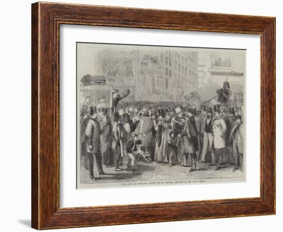 The Crowd at Baltimore Waiting for Mr Lincoln, President of the United States-Thomas Nast-Framed Giclee Print