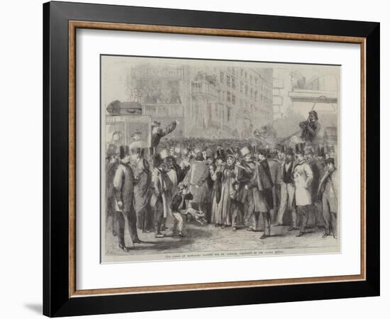 The Crowd at Baltimore Waiting for Mr Lincoln, President of the United States-Thomas Nast-Framed Giclee Print